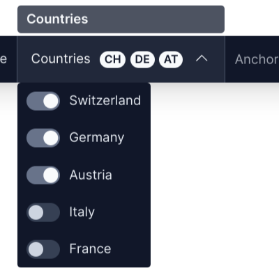 Screenshot of the checkboxes option type